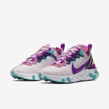 Nike React Element 55 - Női Utcai Cipő - Világos Türkiz/Lila